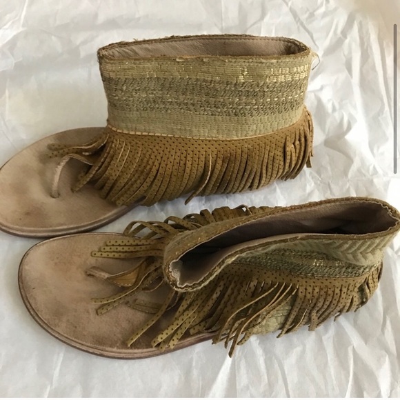 Free People Wonder Land Fringe Sandal 38 - Picture 3 of 5